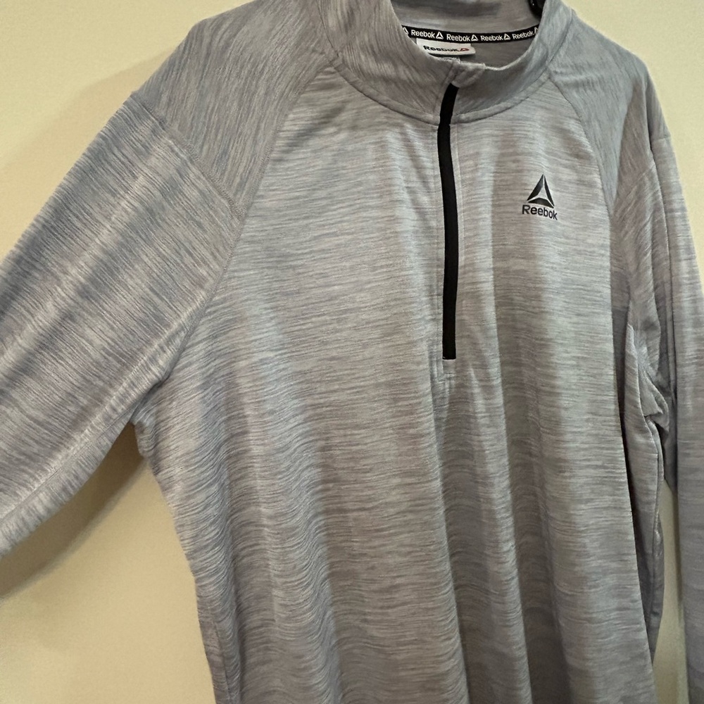 Reebok Light Gray Half-Zip Pullover - image 4
